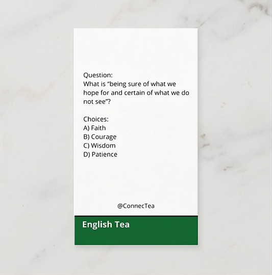 ConnecTea Bible Quiz Card - Fun filled Knowledge